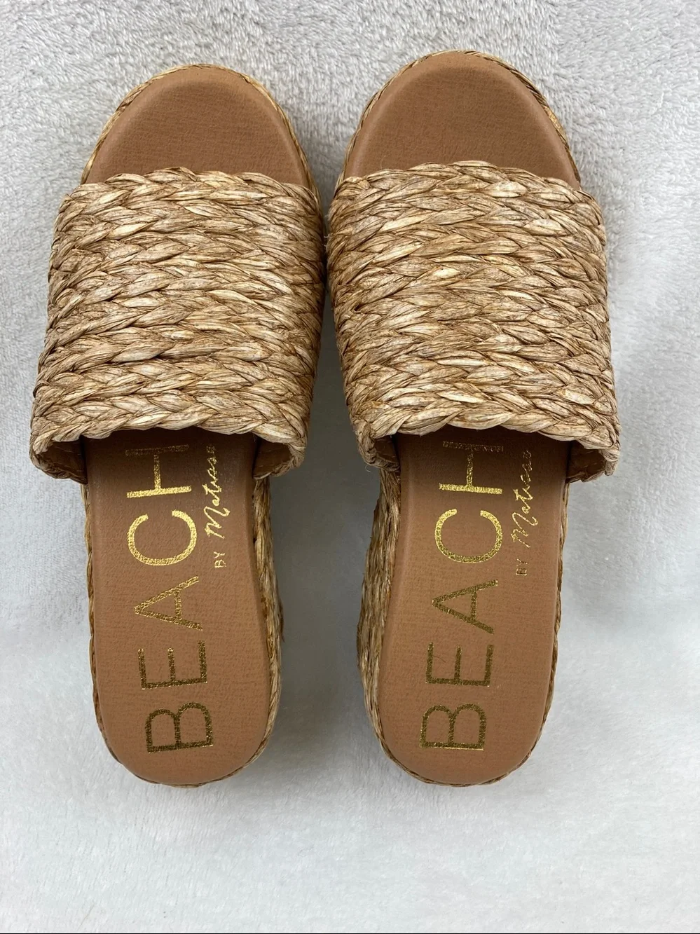 Matisse Del Mar Beach Raffia Platform Wedges sz 8